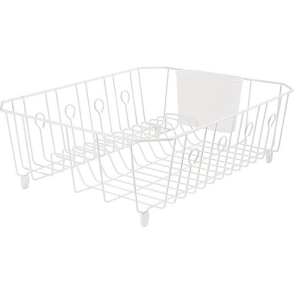 Rubbermaid 6032ARWHT Wire Dish Drainer, 13 Dishes Capacity, 1762 in L, 1381 in W, 593 in H, White FG6032ARWHT